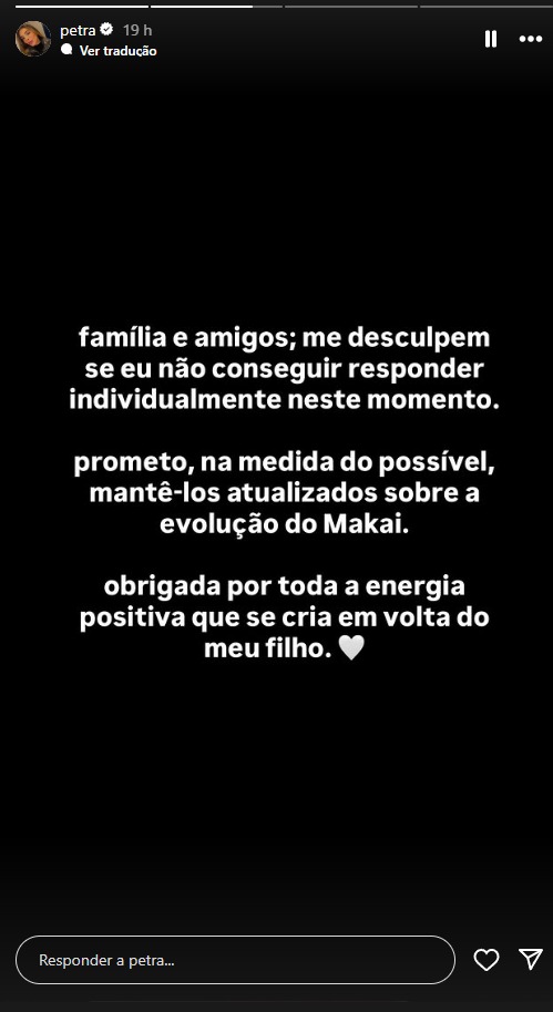 Reprodução stories Instagram